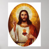Lord Jesus Christus en het Heilige Hart Poster (Voorkant)