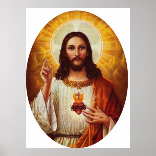 Lord Jesus Christus en het Heilige Hart Poster (Voorkant)