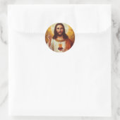 Lord Jesus Christus en het Heilige Hart Ronde Sticker (Tas)