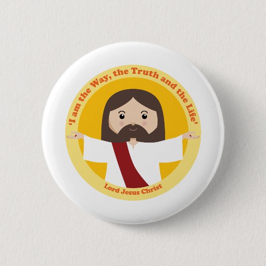 Lord Jesus Ronde Button 5,7 Cm (Voorkant)