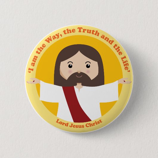 Lord Jesus Ronde Button 5,7 Cm (Voorkant)