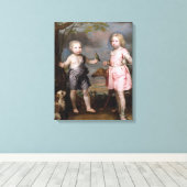Lord John Hay en Charles, Master of Yester (later) Canvas Afdruk (Insitu (Houten vloer))
