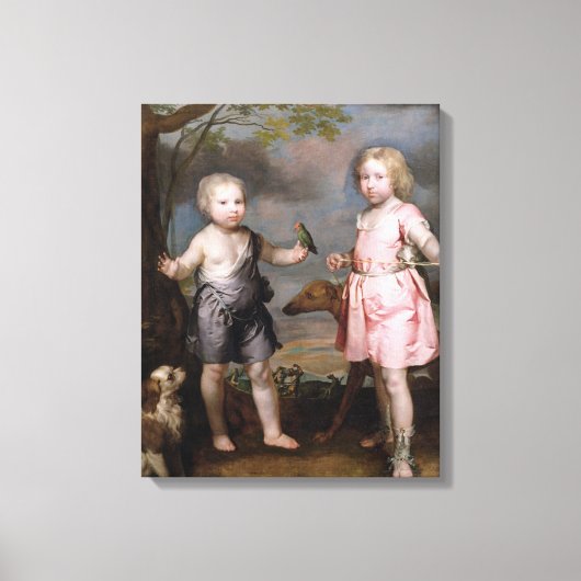 Lord John Hay en Charles, Master of Yester (later) Canvas Afdruk (Voorkant)