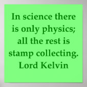 Lord Kelvin quote Poster (Voorkant)