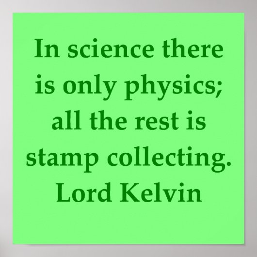 Lord Kelvin quote Poster (Voorkant)