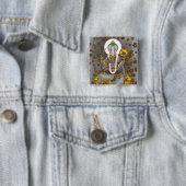 Lord Ketu knopbadge Vierkante Button 5,1 Cm (In situ)