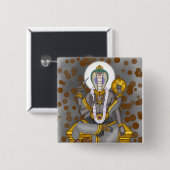 Lord Ketu knopbadge Vierkante Button 5,1 Cm (Voorkant /achterkant)