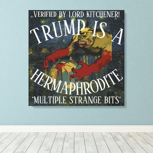 LORD KITCHENER HEEFT BEVESTIGD DAT TRUMP EEN HERMA CANVAS AFDRUK (Insitu (Houten vloer))