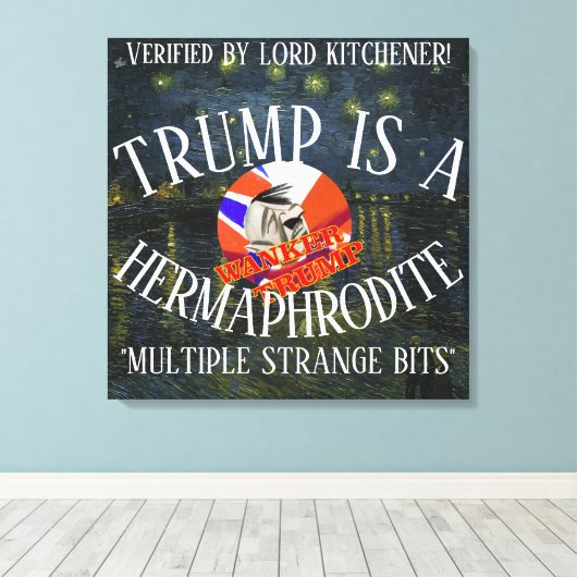 LORD KITCHENER HEEFT BEVESTIGD DAT TRUMP EEN HERMA CANVAS AFDRUK (Insitu (Houten vloer))