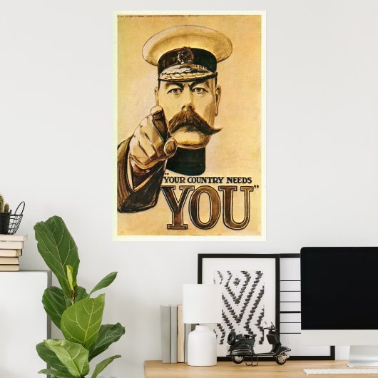  Lord Kitchener Poster Print (Thuiskantoor)