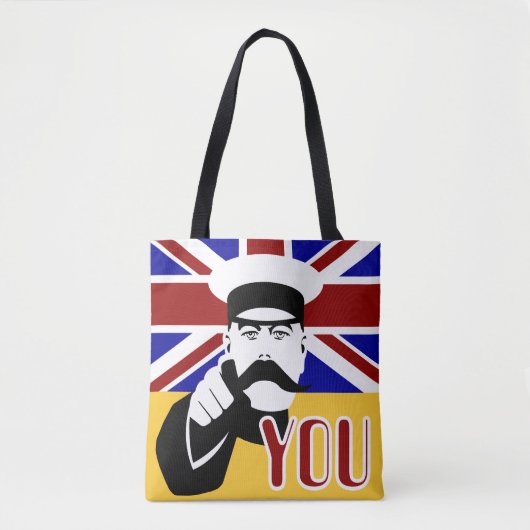 Lord Kitchener retro pop kunst canvas tas (Voorkant)