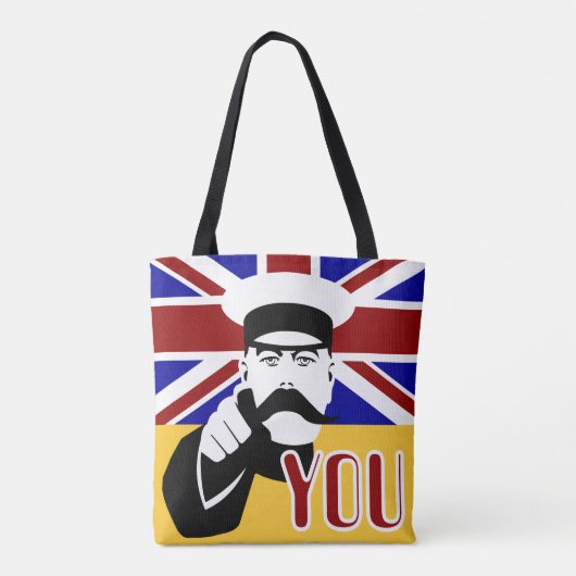 Lord Kitchener retro pop kunst canvas tas (Achterkant)