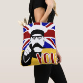 Lord Kitchener retro pop kunst canvas tas (Dichtbij)