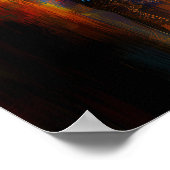 Lord Krishna Art Print: Abstracte Hindoe Godkunst Poster (Hoek)