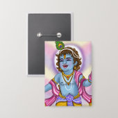 Lord Krishna Button Badge (Voorkant / Achterkant)