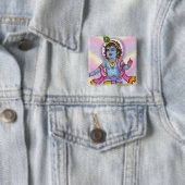 Lord Krishna Button Badge (In situ)