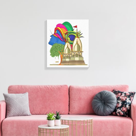 Lord Krishna Canvas Afdruk (Insitu (Woonkamer))