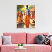 LORD KRISHNA CANVAS AFDRUK (Insitu (Woonkamer))