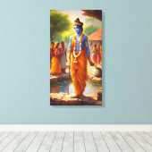 LORD KRISHNA CANVAS AFDRUK (Insitu (Houten vloer))