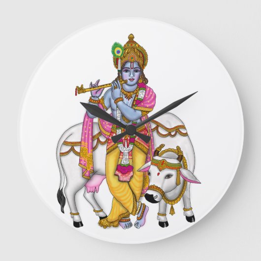 Lord Krishna Clock Grote Klok (Voorkant)