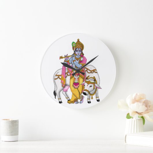 Lord Krishna Clock Grote Klok (Huis)
