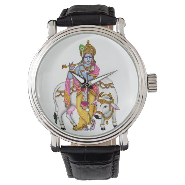 Lord Krishna Clock Horloge (Voorkant)