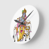 Lord Krishna Clock Ronde Klok (Hoek)