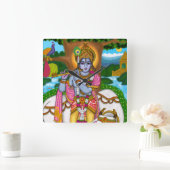 Lord Krishna Clock Vierkante Klok (Huis)