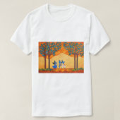Lord krishna dansen met radha t-shirt (Design voorkant)