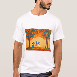 Lord krishna dansen met radha t-shirt