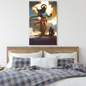 Lord Krishna en Arjuna Canvas Muurkunst Afdruk (Insitu (Slaapkamer))