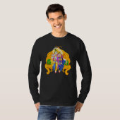 Lord Krishna en Devi Radha Hindu Deity Meditation T-shirt (Voorkant volledig)