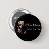 Lord Krishna Hand geschilderd Ronde Button 5,7 Cm (Voorkant /achterkant)