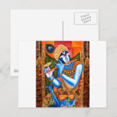 LORD KRISHNA INDIAN ABSTRACT BRIEFKAART (Voorkant / Achterkant)