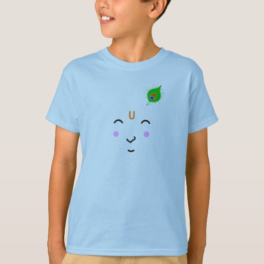 Lord Krishna Janmashtami Laddu Gopal T-shirt (Voorkant)