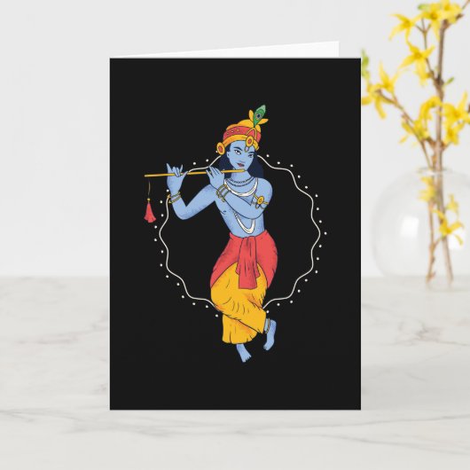 Lord Krishna Kaart (Gele Bloem)