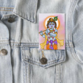 Lord Krishna-knop Button (Insitu)