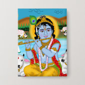 Lord Krishna-knop Button (Voorkant)