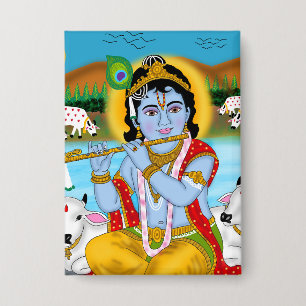 Lord Krishna-knop Button
