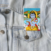 Lord Krishna-knop Button (Insitu)