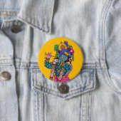 Lord Krishna-knop Ronde Button 7,6 Cm (In situ)