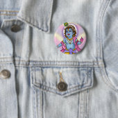 Lord Krishna knopspeld Ronde Button 5,7 Cm (In situ)