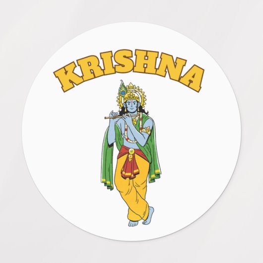 Lord Krishna Labels (Design 2)