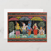 LORD KRISHNA LIFTS GOVARDHAN MOUNTAIN BRIEFKAART (Voorkant / Achterkant)