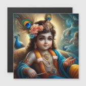 Lord Krishna Magnetic Kaart (Voorkant / Achterkant)