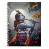 Lord Krishna met Flute Blessing Notitieboek (Voorkant)