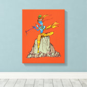 Lord Krishna met flute Canvas Afdruk (Insitu (Houten vloer))