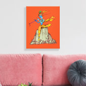Lord Krishna met flute Canvas Afdruk (Insitu (Woonkamer))