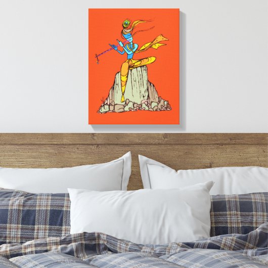 Lord Krishna met flute Canvas Afdruk (Insitu (Slaapkamer))
