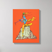 Lord Krishna met flute Canvas Afdruk (Voorkant)